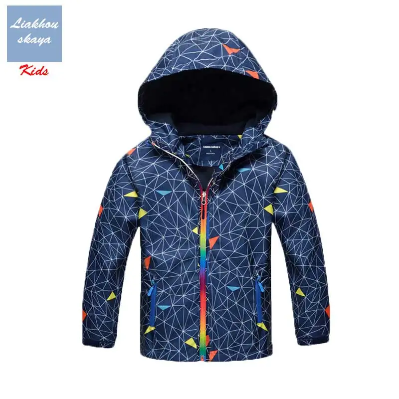 Rainbow Jakcet Liakhouskaya/Новинка года; сезон весна; детская куртка для мальчиков; теплое пальто для подростков; Детские флисовые ветровки; Водонепроницаемая Корейская одежда - Цвет: Rainbow Jakcet