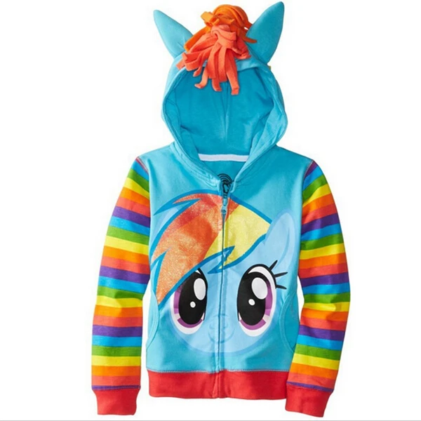 Пальто для девочек Осенние плюшевые толстовки с капюшоном рисунком кролика