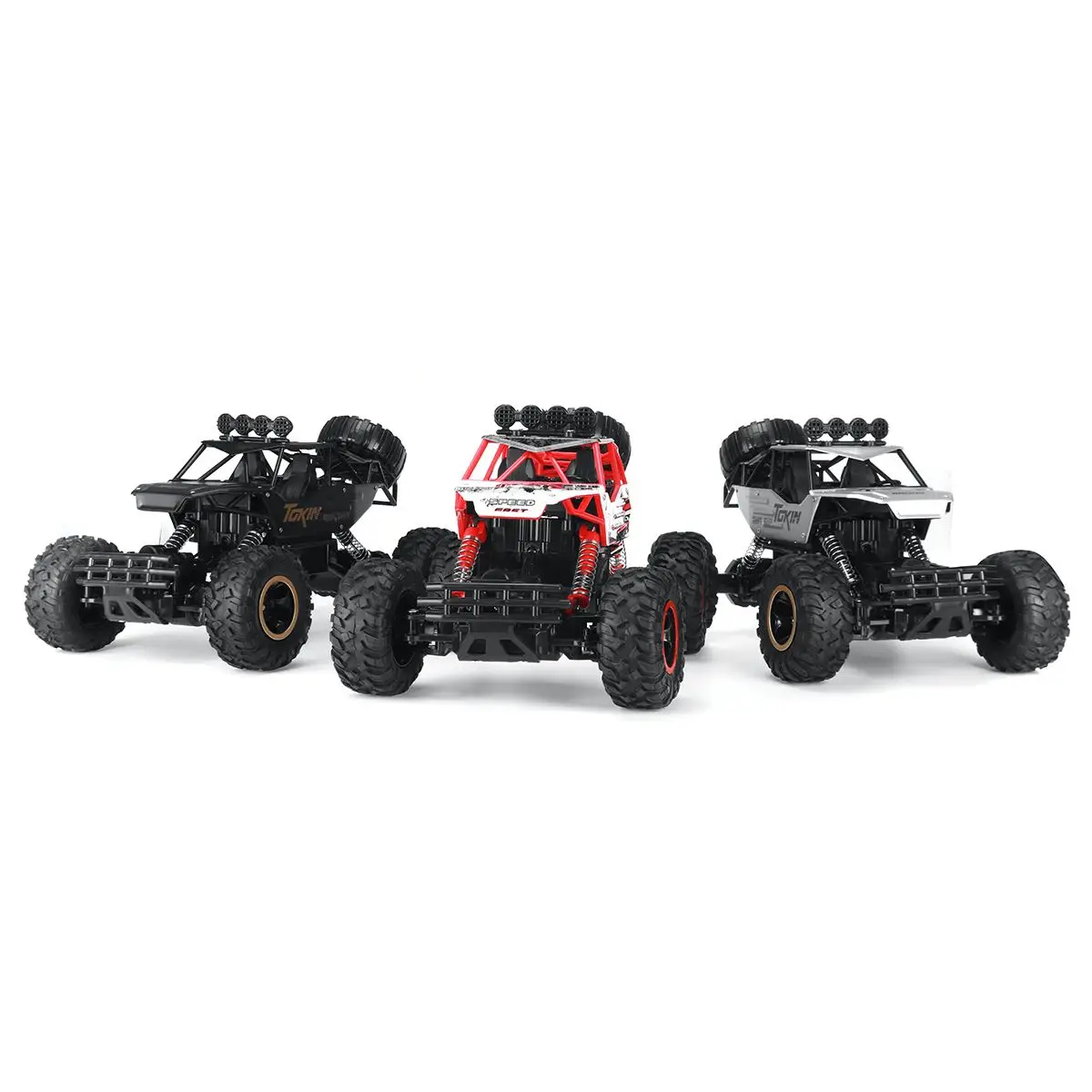 

1/12 Alloy Metal RC Car with Two Rechargeable Batteries 4WD 2.4G Off Road Big Foot Crawler RC Vehicle Models Kids Toys Machine