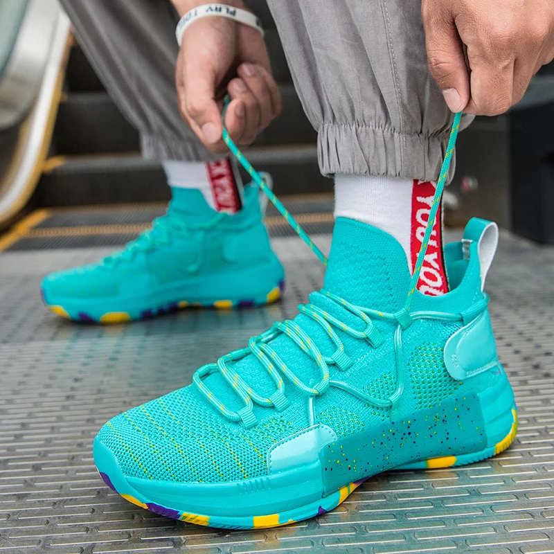 Fashion Colorful Couples Sports Shoes Basketball Platform Sock Sneakers Men Sizes 36-45 Breathable Womens Trainers Shoes Basket