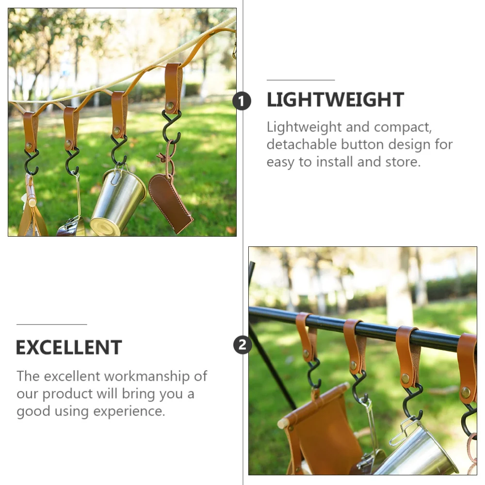 

8pcs Multifunction Hanging Hooks Windproof Buckle Hanger for Camping Hiking