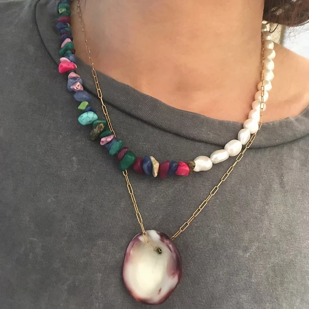 Классическое Длинная цепочка из золота ожерелье в стиле барокко подвеска