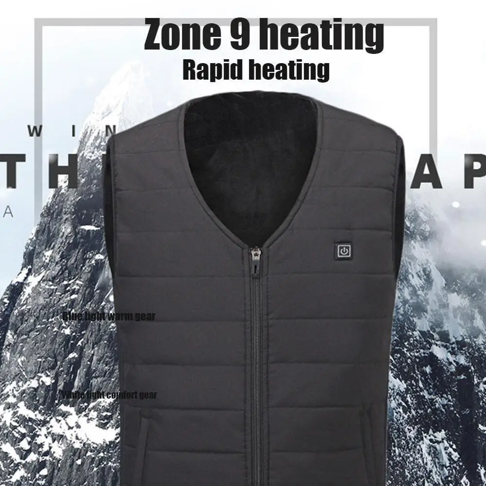 

Men Autumn winter Smart heating Cotton Vest USB Infrared Electric Heating Vest Women Outdoor Flexible Thermal Winter Warm Jacket