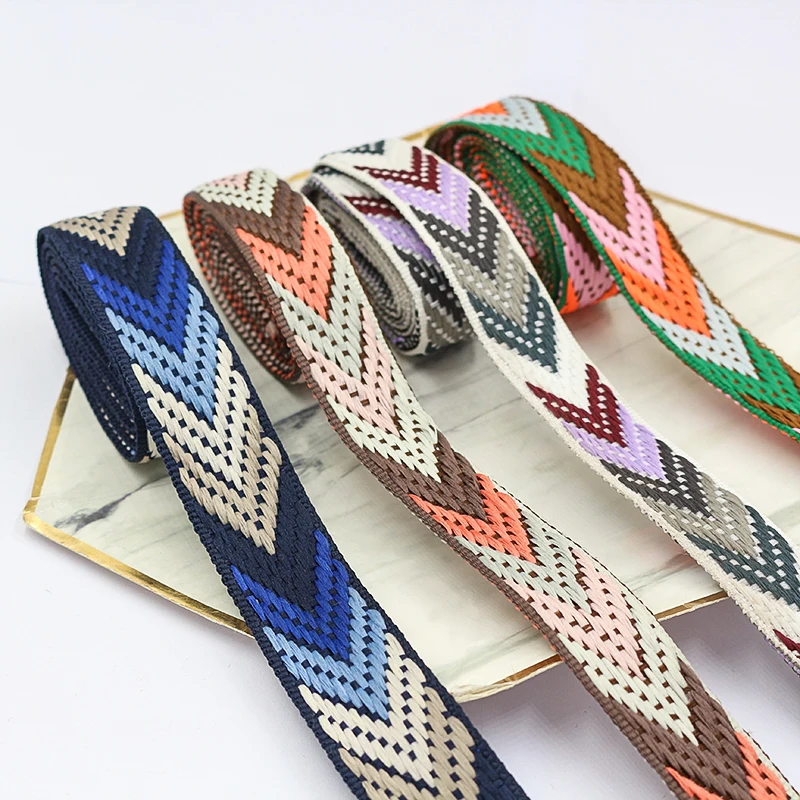 

5meters Lace Ribbon Geometry Embroidery Handmade Design for Sewing Fabric Christmas Decoration DIY Gift Wrapping 2.2cm