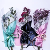50pcs single bouquet gift small bags halfclear decorative pattern waterproof multi bag flower bag gift floral packaging material