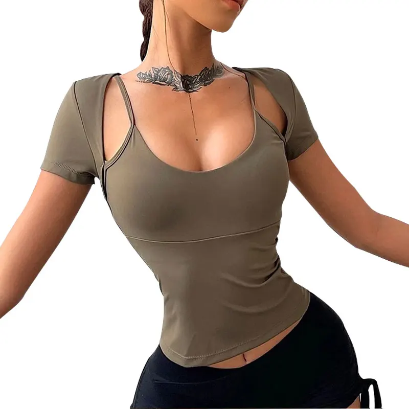

Sports Jacket Gym Crop Tops Breathable Cycling Running Long Sleeve Fitness Yoga Sportswear Yoga Tops Women Workout Crop Top