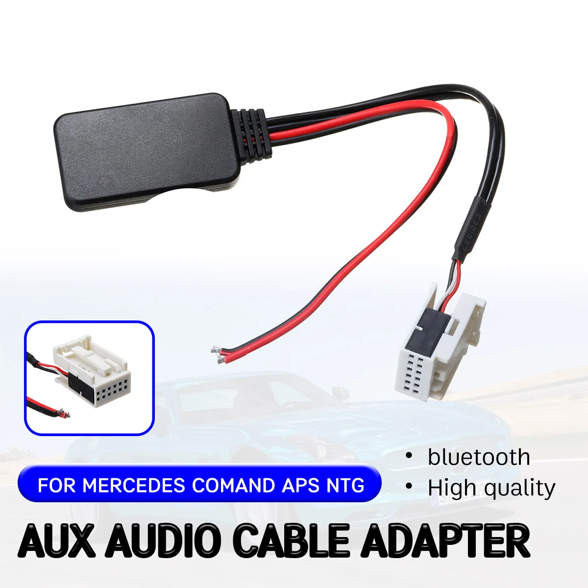 

Bluetooth Aux приемник для Benz W169 W245 W203 W209 W164, Кабель-адаптер для Mercedes, беспроводной интерфейс Aux
