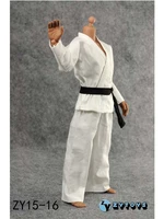 zytoys 16 scale judo kung fu suit white male clothes training gym for 12inch action figure body model dolls accessories