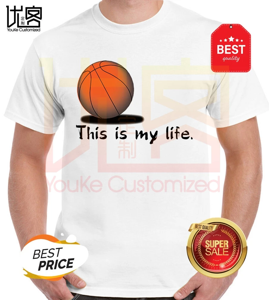 Топы летняя крутая забавная футболка это моя жизнь баскетбольная сетчатый мяч