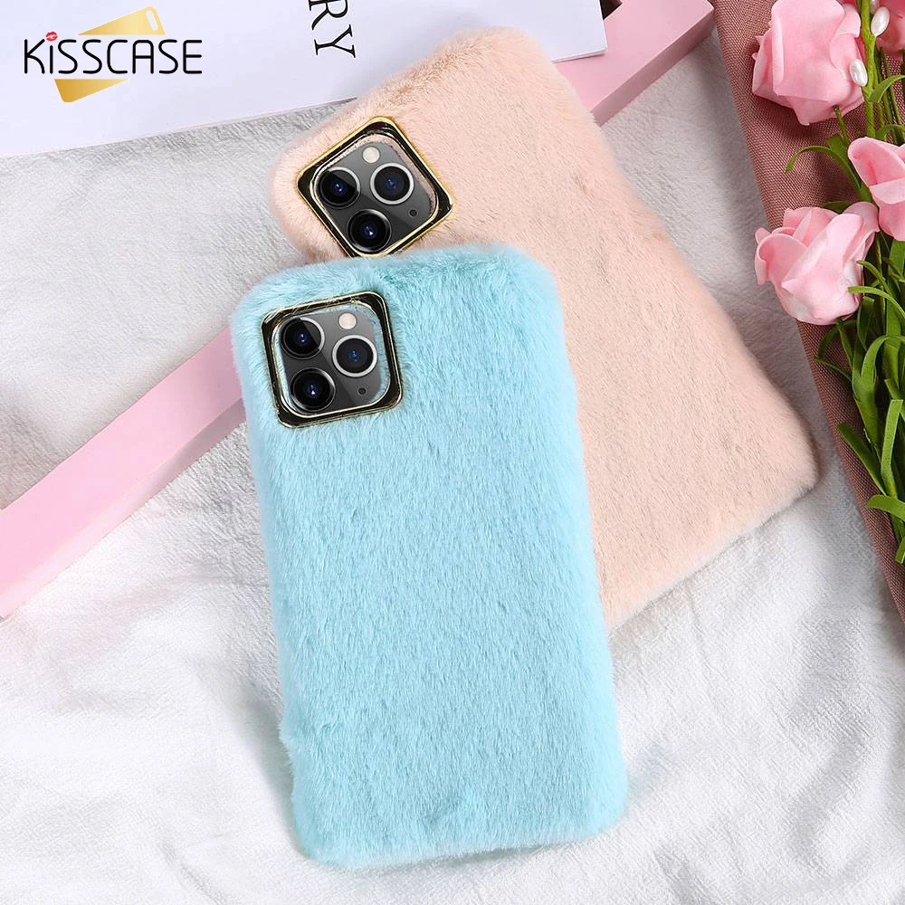 KISSCASE Candy Color Fur Case For iPhone 11 PRO MAX Original Furry Back Cover X XR XS 6 6S 7 8 Plus Fundas Coque |