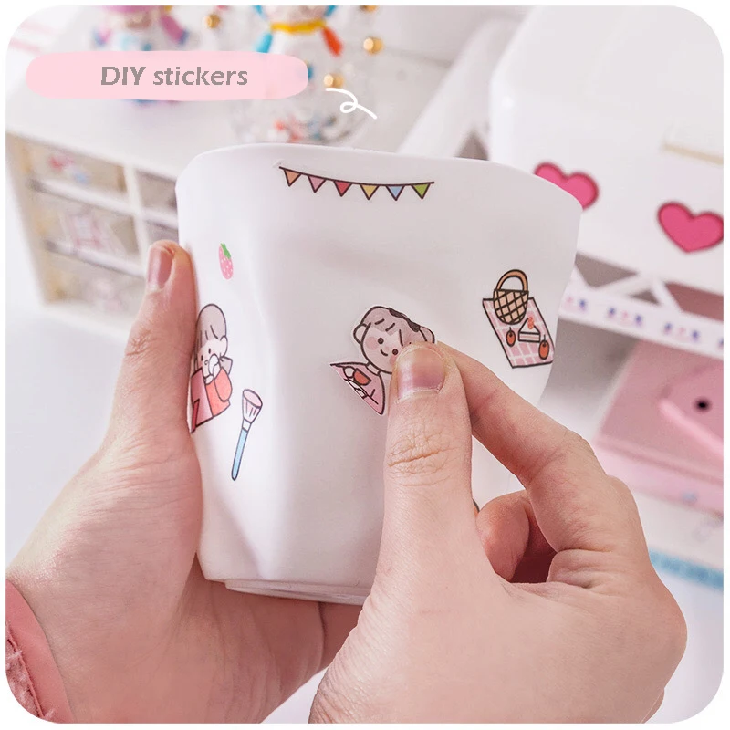 Креативный простой белый пластиковый держатель для ручек с декоративной