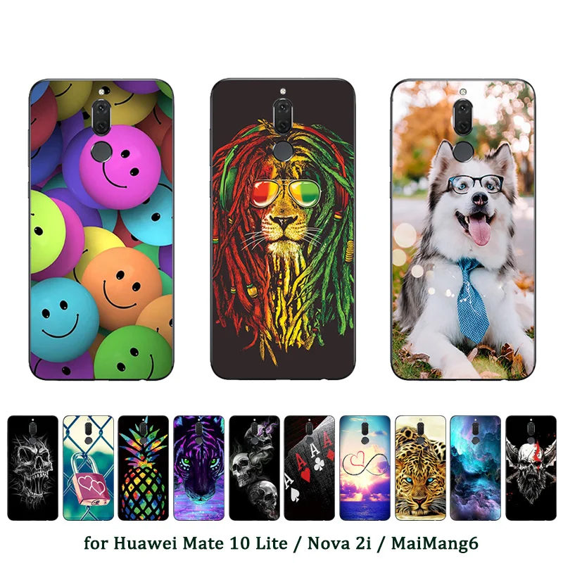 Мягкий силиконовый чехол для Huawei Mate 10 Lite / Nova 2i MaiMang6 Dangou с принтом lite|Бамперы| |