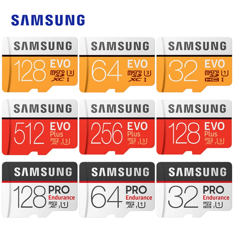 Карта памяти SAMSUNG Microsd 256 ГБ 128 Гб 64 Гб/32 EVO Plus U3/U1 класс 10 16 32 U1 microSDXC/SDHC + карта Micro