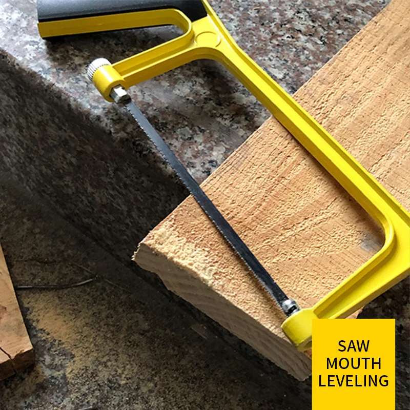 

6 Inch Adjustable Round Tube Hacksaw With Aluminum Alloy Frame And Comfortable Handle For Cutting Wood Metal Fiber Saw Tools