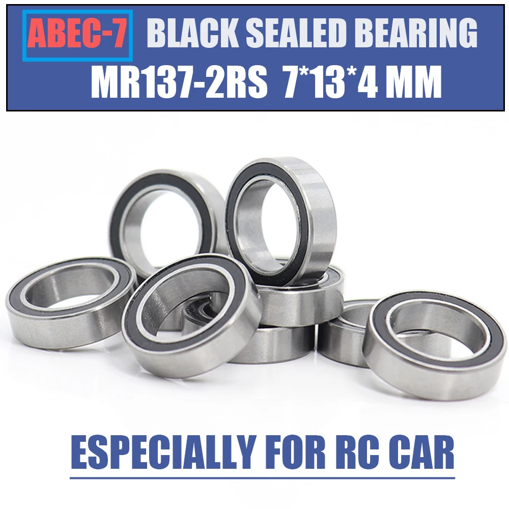 Mr137Rs Cuscinetto 10Pcs 7X13X4Mm Abec-7 Hobby Elettrico Rc Auto Camion Mr137 Rs 2Rs Cuscinetti A Sfera Mr137-2Rs Sigillato Nero