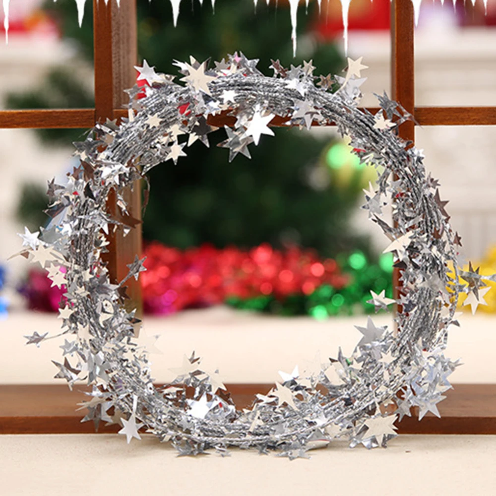 

10 Pcs Multi-color Christmas Tree Strips Wire Stars Christmas Decorations For Home Party Ornaments