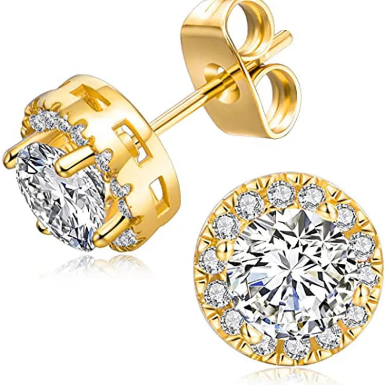 

Popular fashion gypsophila zircon copper earrings exquisite hypoallergenic earrings earrings