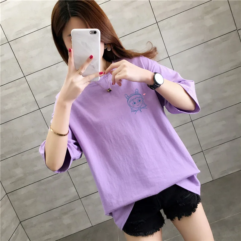 

Chikichi summer new style plus size women's printed women's graphic T-shirt women's pure cotton short-sleeved base shirt