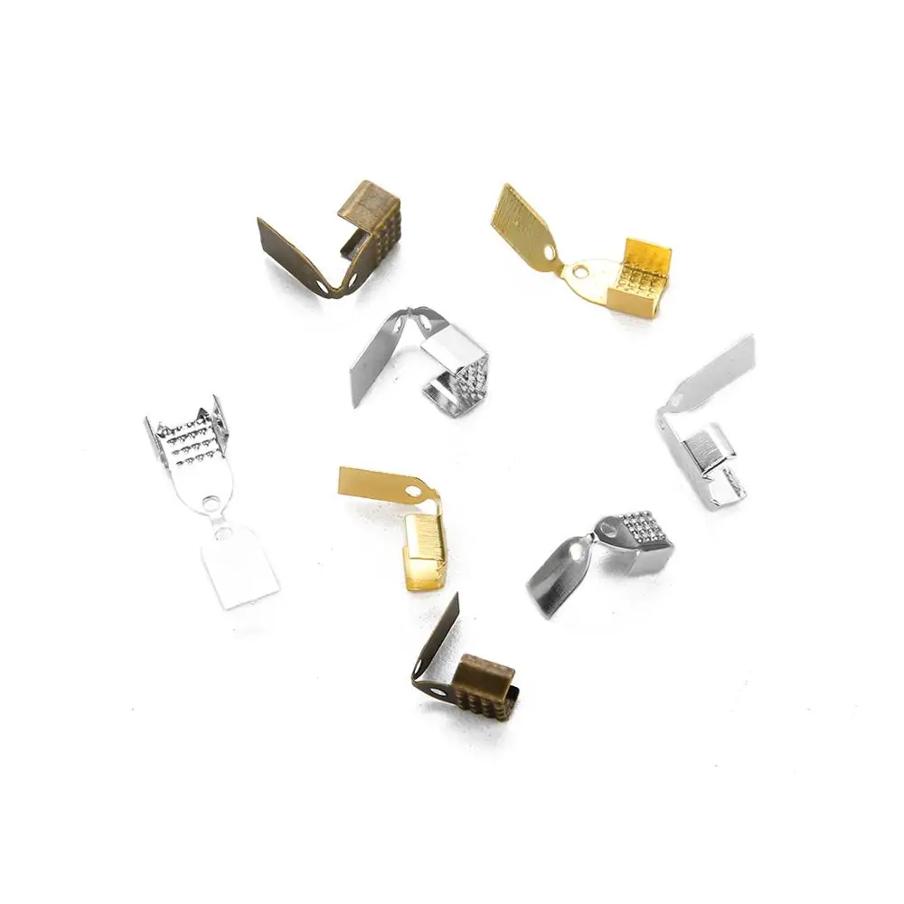 100 шт. 4 5 6 мм металлический зажим для веревки обжимной загиб заглушка шнура