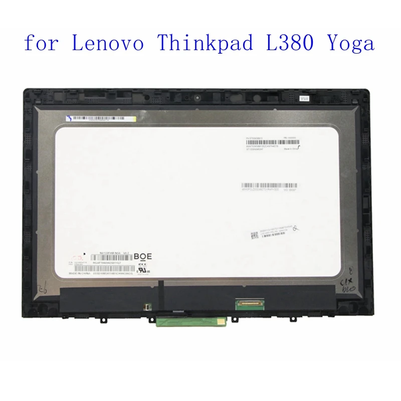 

ЖК-дисплей 13,3 дюймов 1920*1080 FHD со светодиодным сенсорным экраном и дигитайзером в сборе для Lenovo thinkpad L380 YOGA