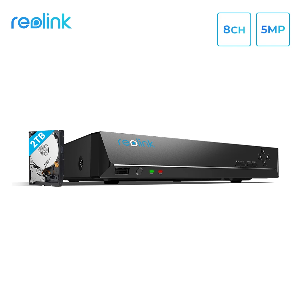 Reolink 8ch RLN8 410 5MP PoE NVR со встроенным 2 ТБ HDD только в том случае подходят для работы с 4MP
