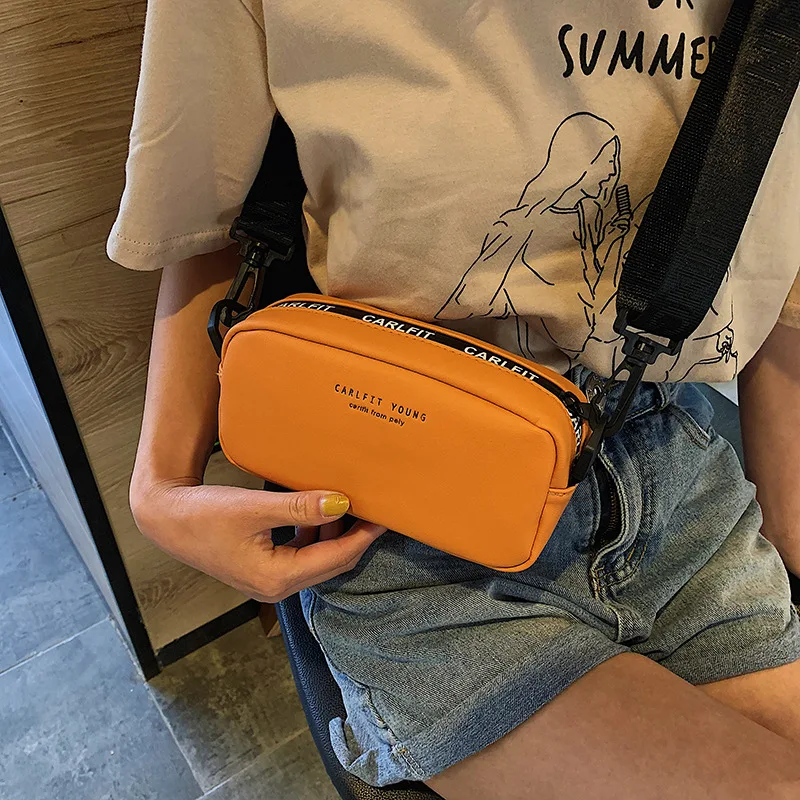 Новинка 2019 маленькая квадратная сумка из искусственной кожи простая Наплечная