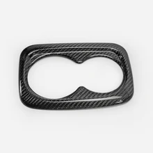 Car-styling Carbon Fiber Rear Seat Cup Holder Trim Glossy Finish Inner Drift Garnish Part Fit For Honda 10th Generation Civic FC