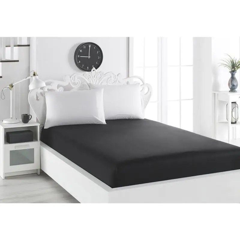 Простыня на резинке KARNA LOFT 240*260 см черный|Комплекты постельного белья| |