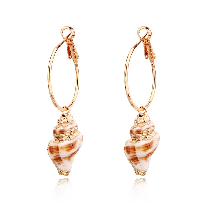 Женские серьги-капельки boho модные длинные серьги белого цвета в виде морской