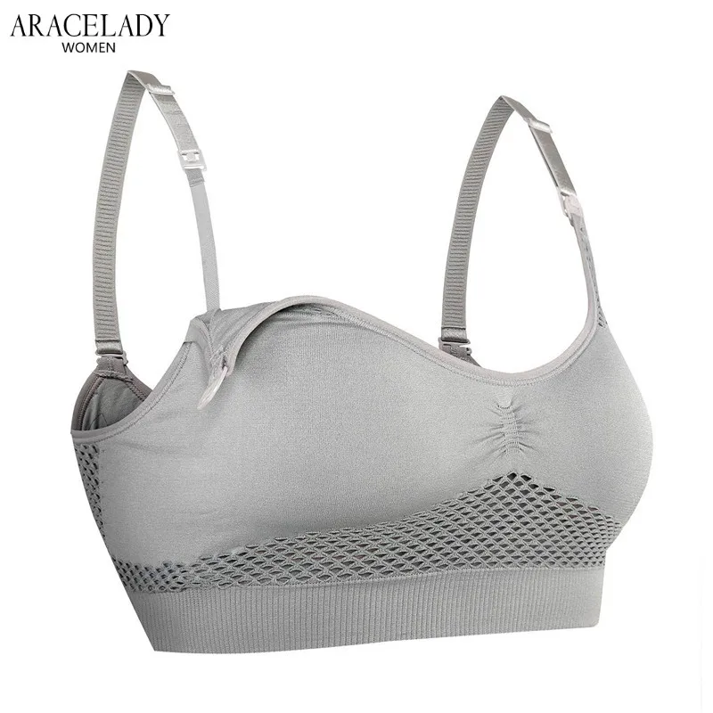 

Mesh Breastfeeding Bras Breathable Maternity Nursing Bra For Pregnant Women Wire Free Feeding Bras Mesh Bra Breathable lactancia