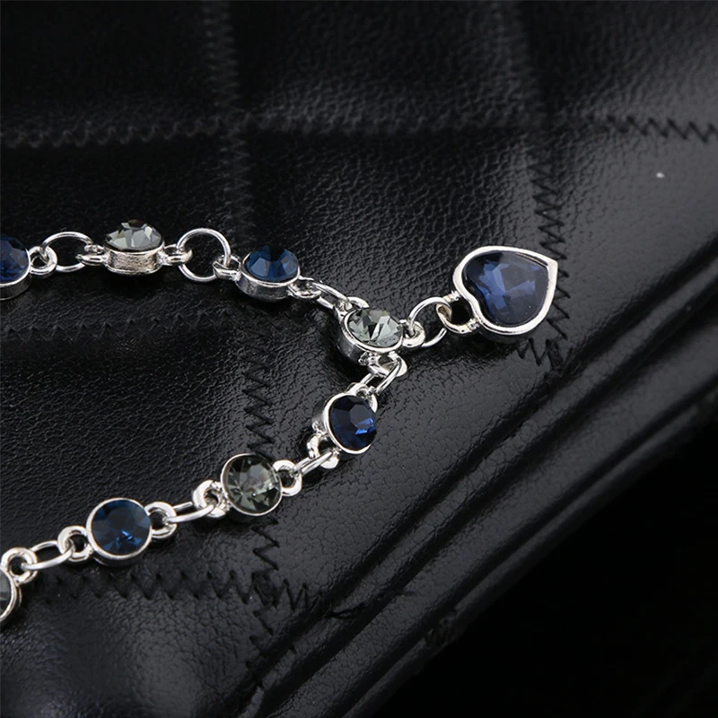 Браслет для женщин роскошный кристалл сердце Шарм золотые браслеты ювелирные