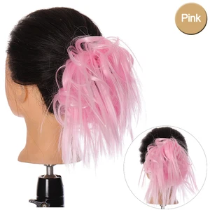 DIFEI вьющиеся волосы, шиньон, синтетические волосы для женщин, шиньон, Женская повязка для волос, Пончик, обернутый конский хвост