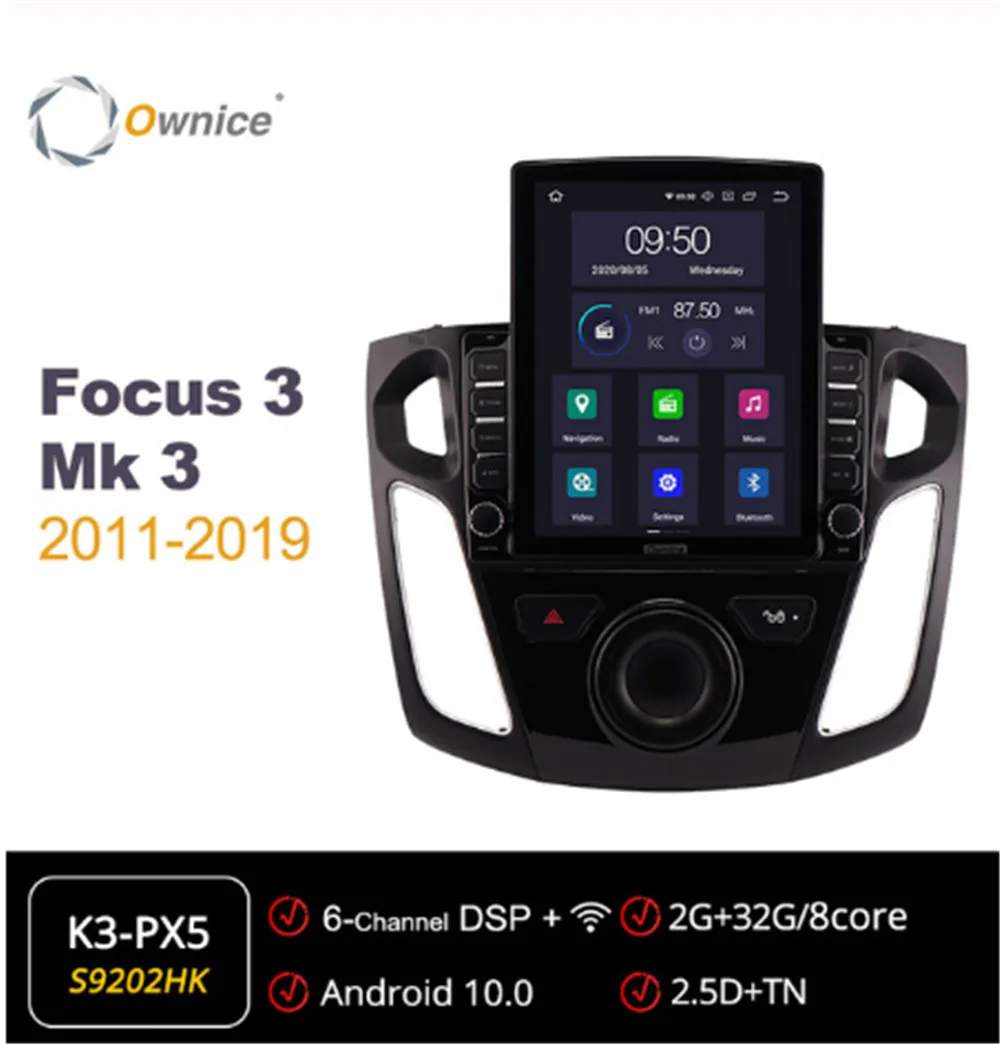 Ownice Android 10 0 forFocus 3 Mk3 2011 - 2019 автомобильное радио авто мультимедиа видео аудио GPS