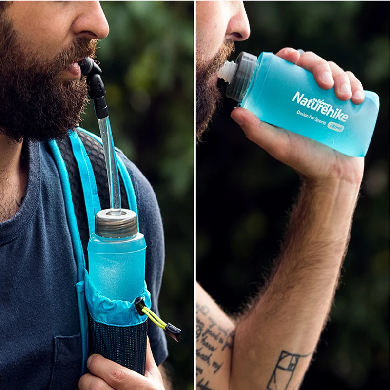 

Naturehike Folding Silicone Cup Outdoor Sports Water Bottle TPU Anti-microbial Trekking Hiking Running Water Cups NH17S028-B