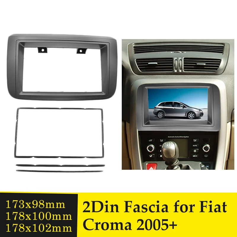 Двойная Din Автомобильная радиоустановка Fascia Для FIAT CROMA 2005 + стерео аудио рамка GPS CD