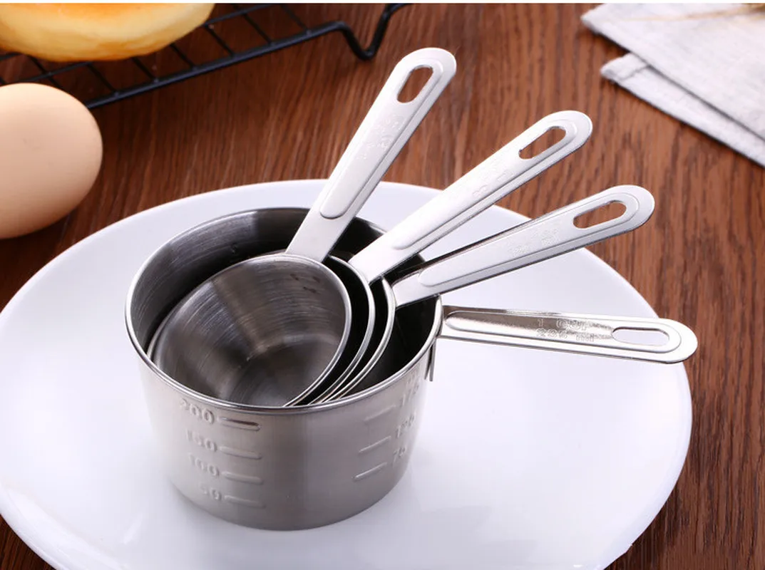 4 шт./компл. мерные стаканы и мерная ложка лопатка для выпекания градиентная