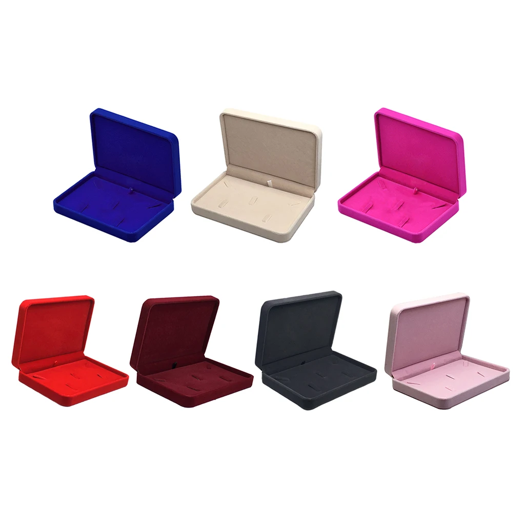 

Velvet Jewelry Set Boxes Tray Travel Necklace Storage Display Case Jewelry Necklace Gift Box