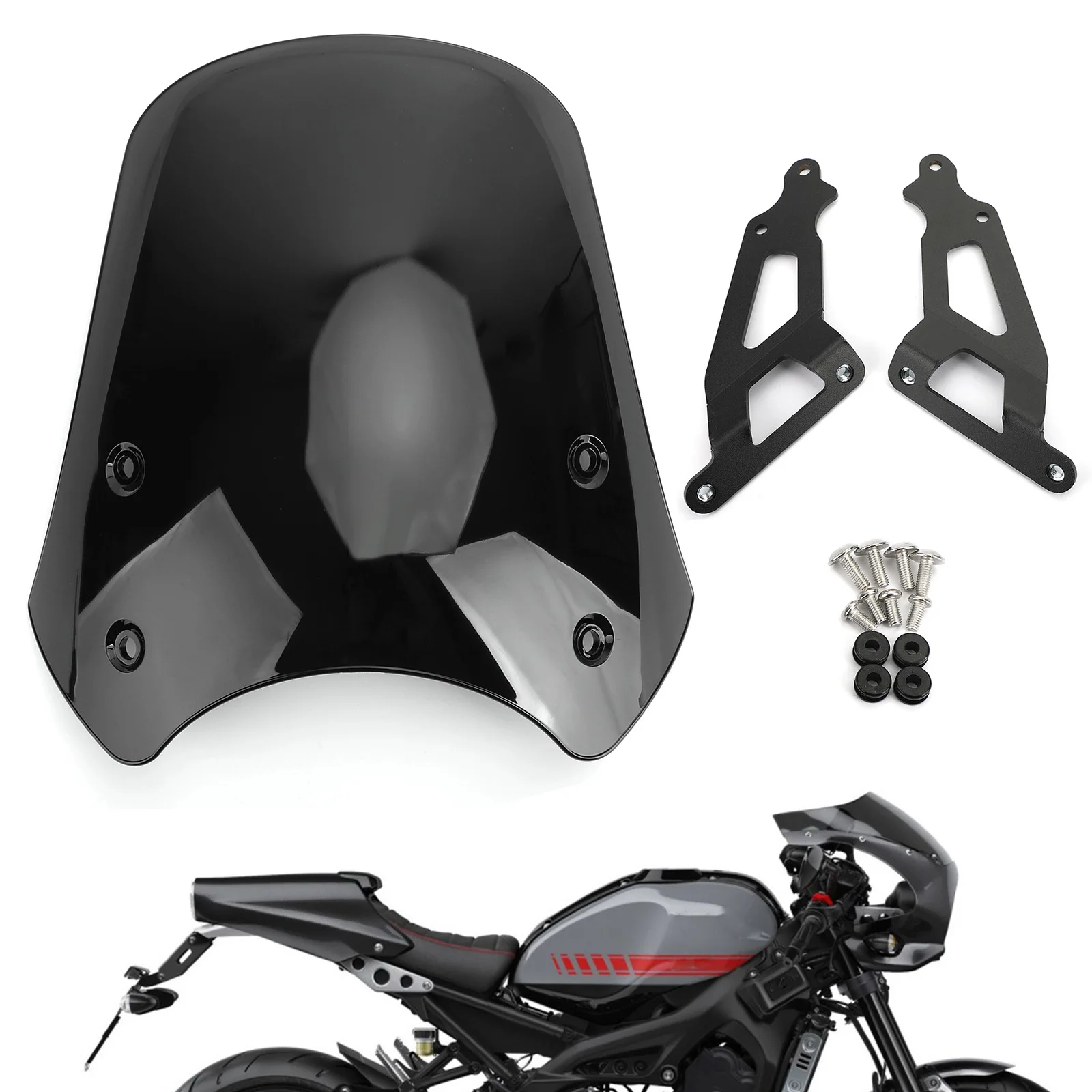 Areyourshop для Yamaha XSR900 2016 2019 серый ветровой экран лобового стекла XSR 900 дефлектор