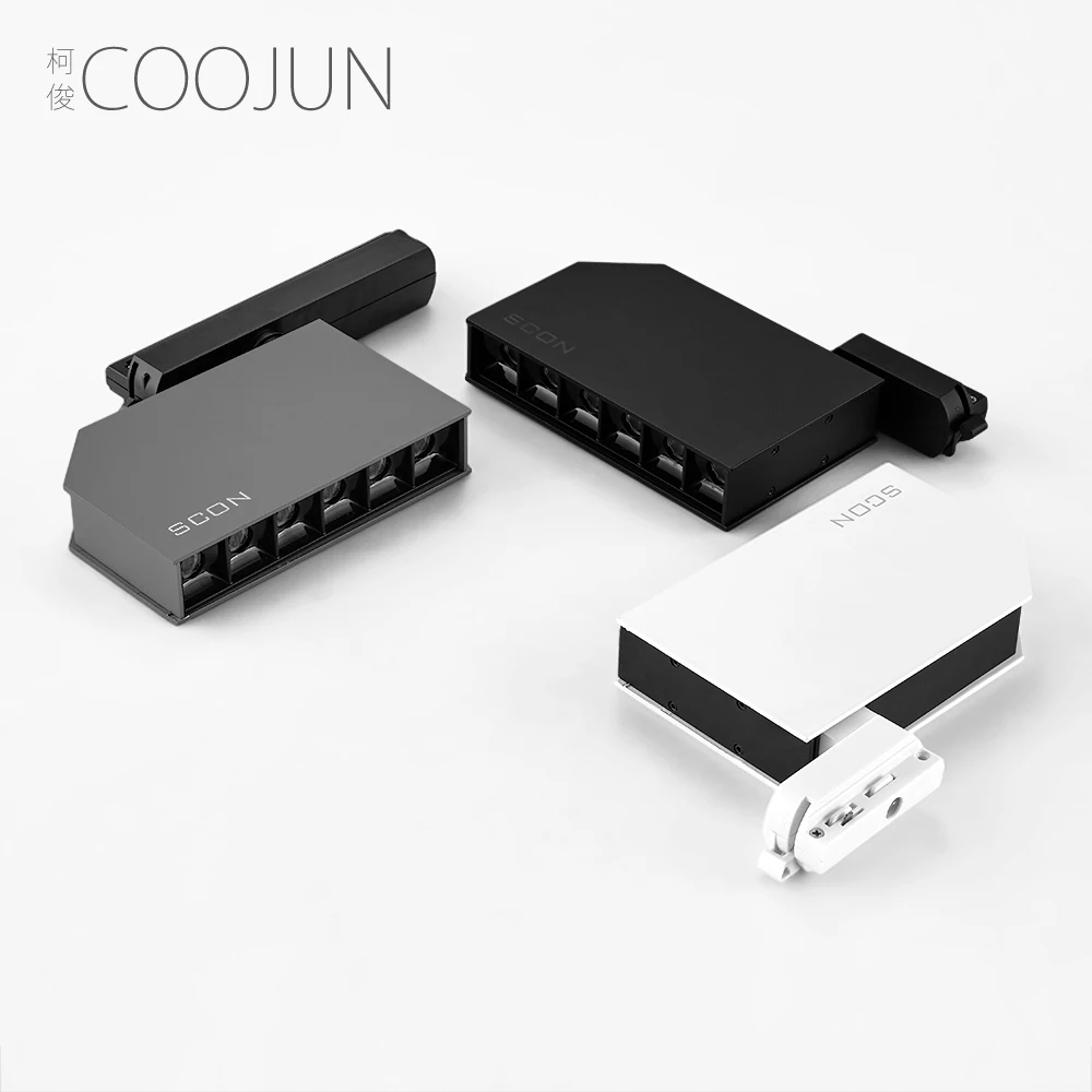 Трековый светильник COOJUN для помещений 3 проводной 2 направляющий 18 вт OSRAM COB Ra&gt90