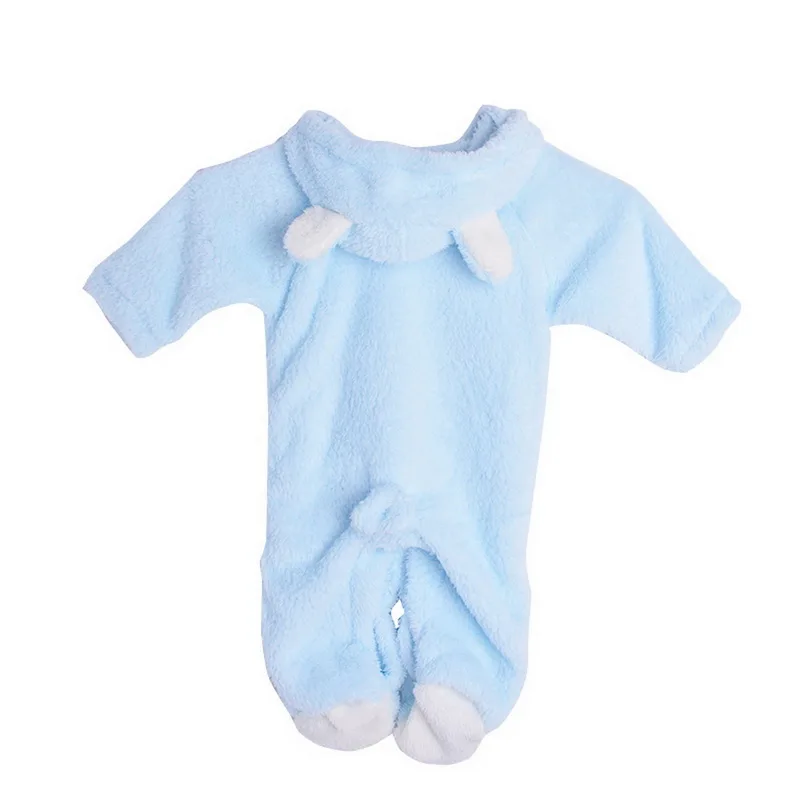 style1 blue CALOFE Baby Rompers Winter Warm Longsleeve Coral Fleece Newborn Baby Boy Girl Clothes Infant Jumpsuit Animal Overall Pajamas - Цвет: style1 blue