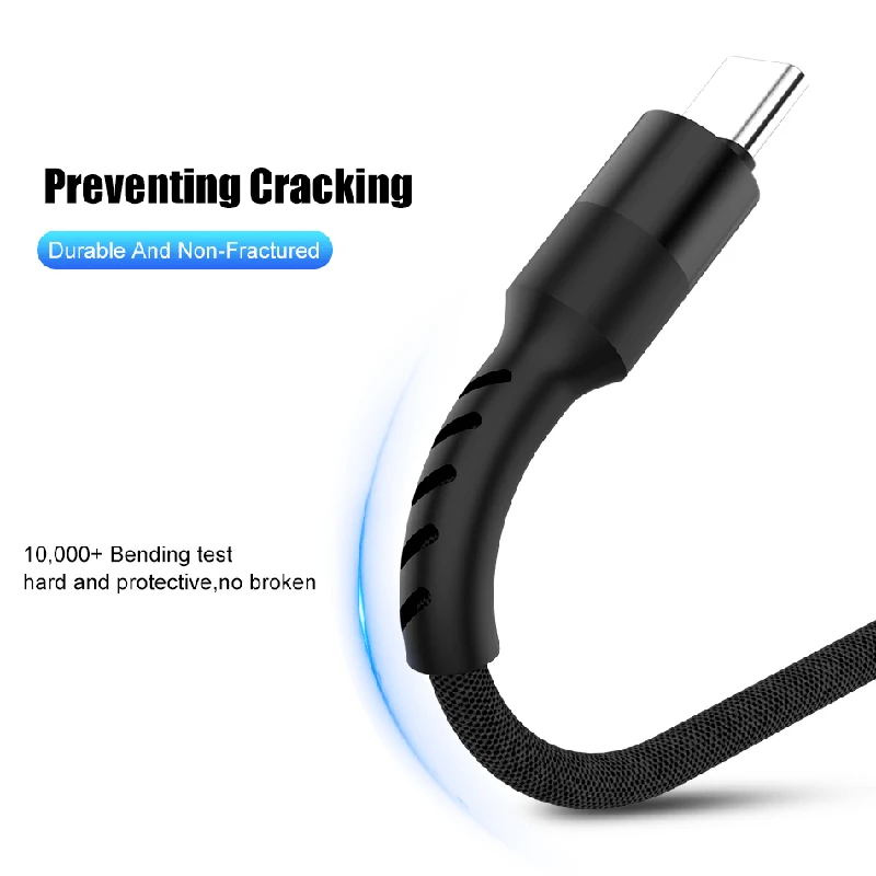 Кабель USB Type C для Samsung S10 S9 2.4A Быстрый кабель зарядки Быстрая зарядка Huawei P30 Xiaomi Micro