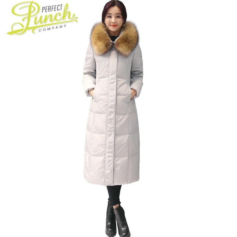 

5xl Plus Down Size Women Elegant Long Winter Coat Female Thick Warm White Duck Jacket Ladies Parka Casaco Feminino ST527