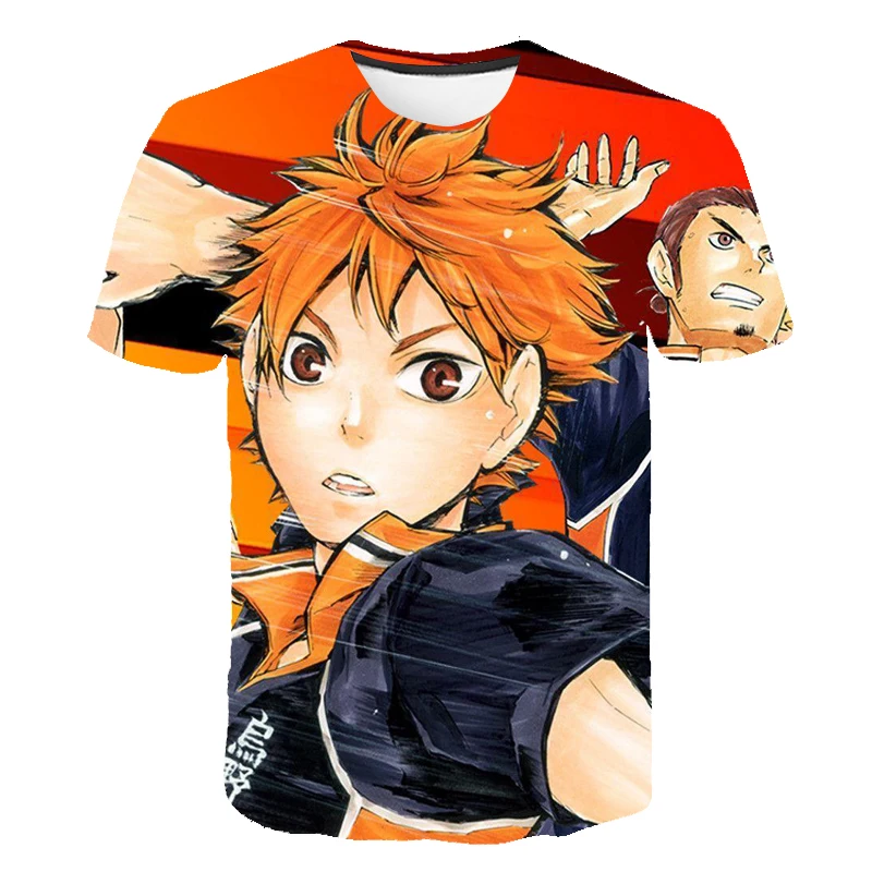 

Volleyball Teenager Graphic t shirts 2021 Summer Casual Cartoon Girls Short Sleeve Tees 3D Print Japan Anime Child Boys Clothing
