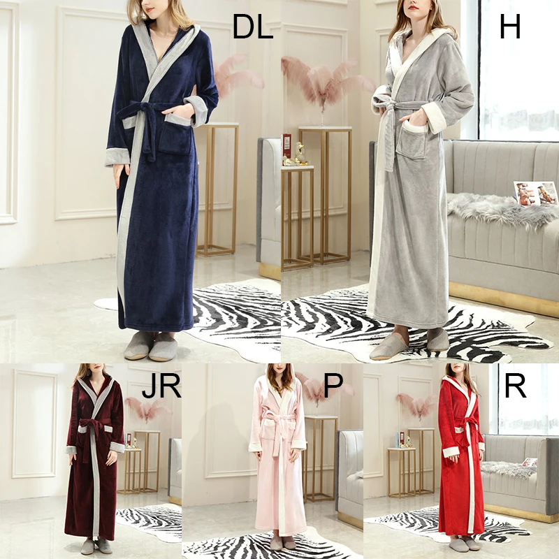 Женские пижамы для салонов красоты банный халат с толстой секцией Осень зима