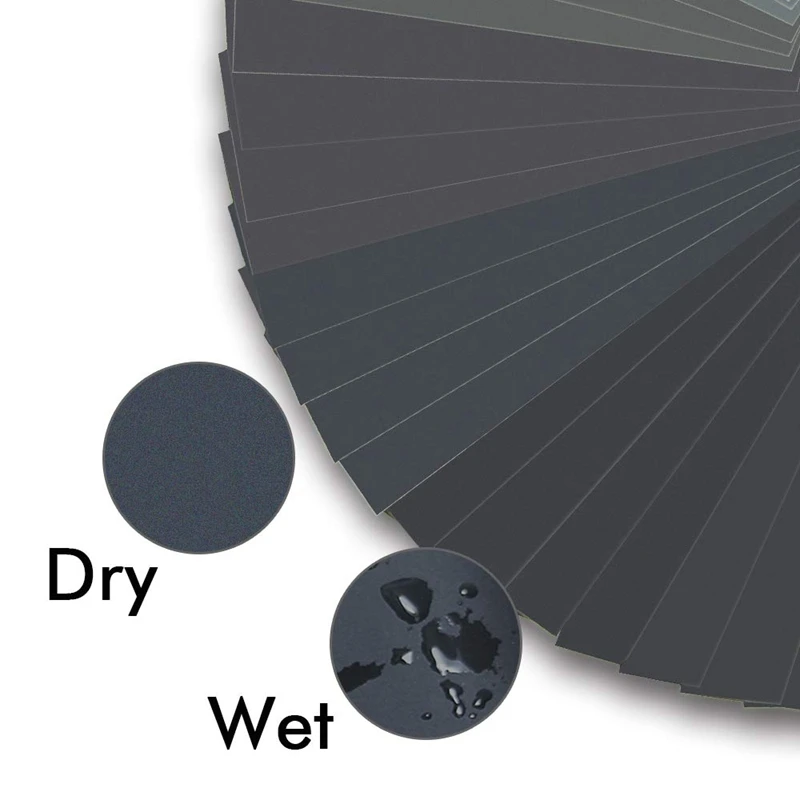 GTBL 56Pcs Wet Dry Sandpaper 120 To 5000 Grit Assortment Abrasive Paper Sheets for Automotive Sanding | Инструменты