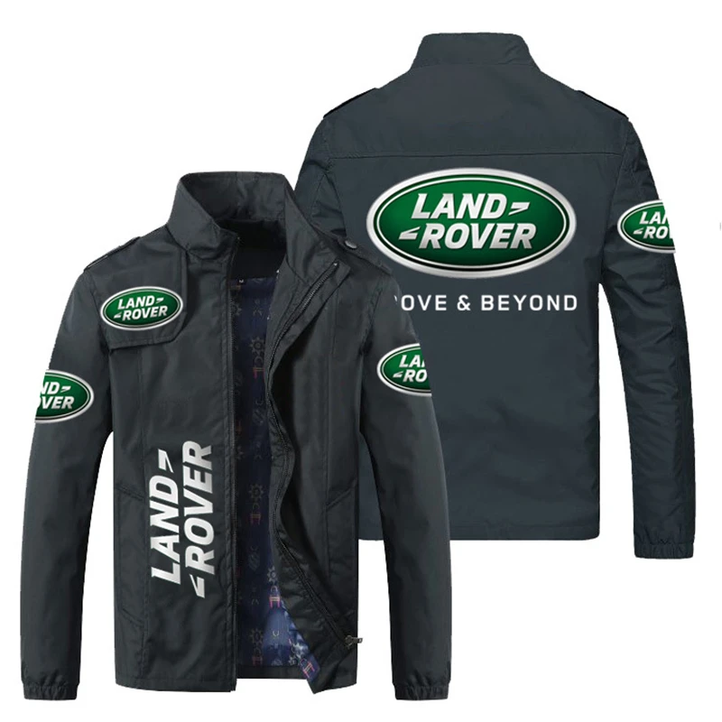 

2021 Spring Autumn Men's Land Rover Logo Print Jackets Zipper Punk Fashion Slim Casual Baseball Uniform Biker Jacket Men Clothes