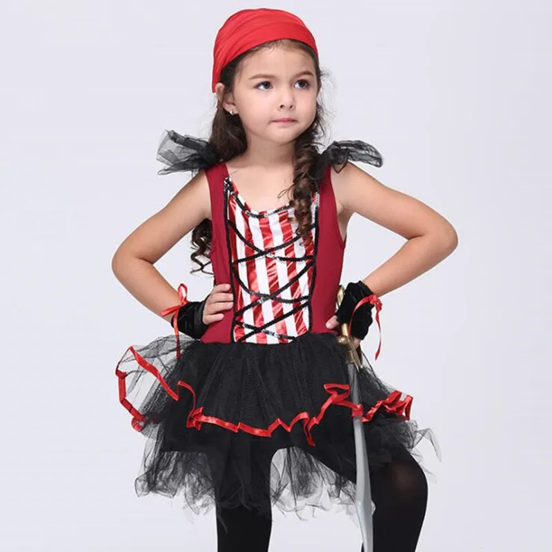 

Cool Girl Kids Pirate Costume Children Anime Cosplay Pirate Role Play Party Fancy Dress Decoration Halloween Christmas for Kids