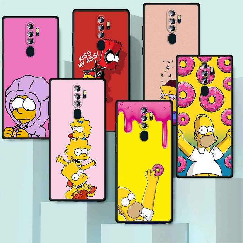 

Anime Sim-Pson For OPPO Find X3 X2 K5 K3 R15 R9S F9 F7 K9 F19 F5 F19 F11 R17 Lite Neo Pro Plus 5G Black Phone Case