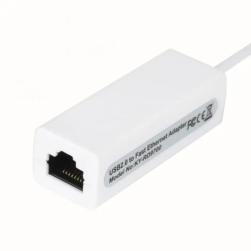 1 шт. Белый USB адаптер Ethernet 2 0 Сетевая карта к RJ45 Lan для ноутбука Win7/Win8/Win10 хаб |