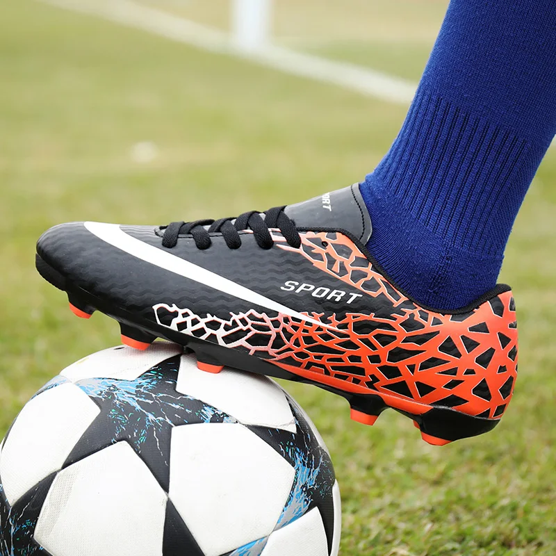 Футбольная обувь для мужчин футбольная с шипами TF Детская Нескользящая
